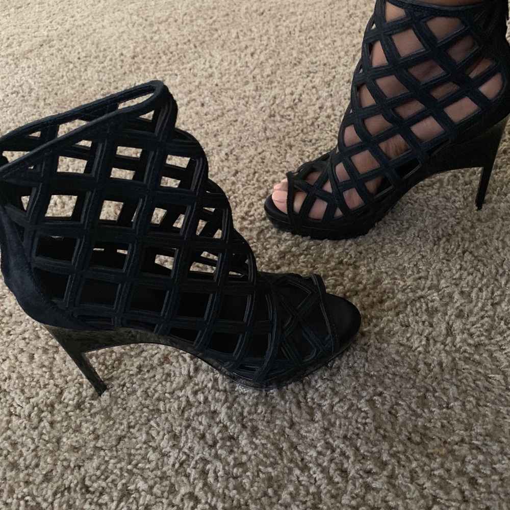 Burberry Edenside Cage Wedge Ankle Boot (SZ 37.5) - Picture 3 of 5